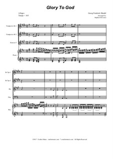 No.17 Glory to God in the Highest: para quarteto de bronze by Georg Friedrich Händel
