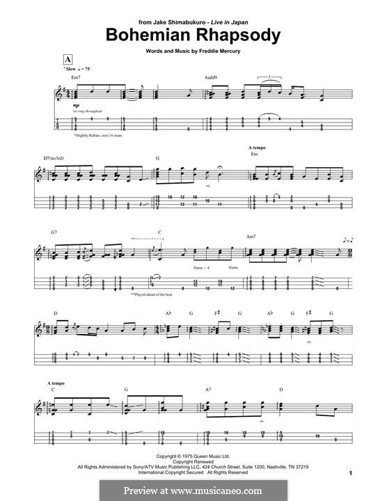 Instrumental version: para ukulele by Freddie Mercury