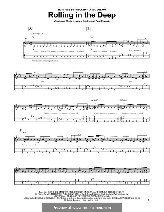 Instrumental version: For ukulele (Jake Shimabukuro) by Adele, Paul Epworth