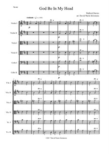 God be in my head: For string sextet by Henry Walford Davies