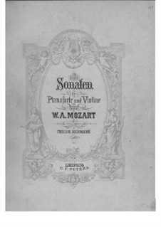 Sonatas for Violin and Piano: parte Solo by Wolfgang Amadeus Mozart