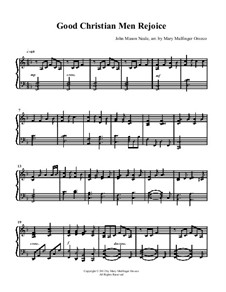 Good Christian Men, Rejoice: Para Piano by folklore