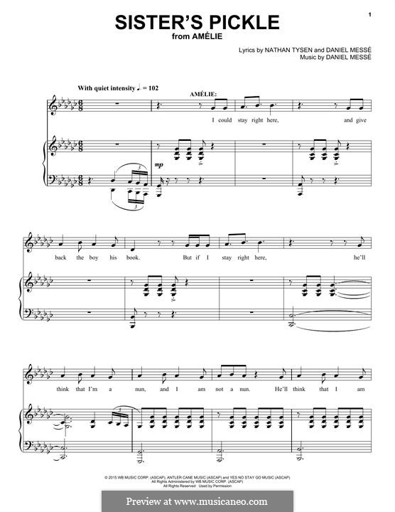 Sister's Pickle: Para vocais e piano by Daniel Messe