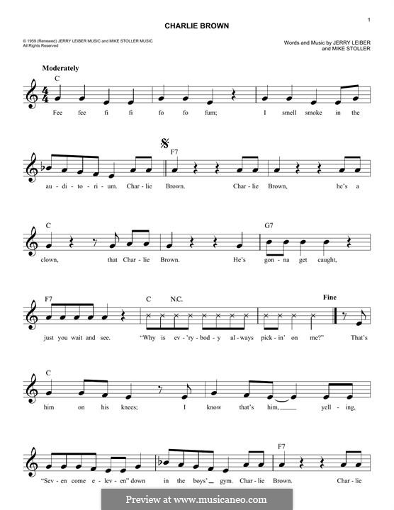 Charlie Brown (The Coasters) por J. Leiber, M. Stoller em músicaNeo