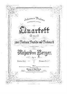 String Quartet No.1 in G Minor, Op.8: violino parte I by Richard von Perger