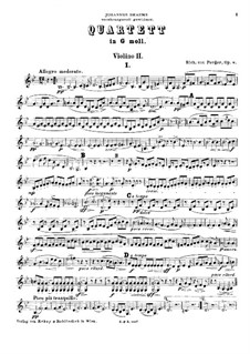 String Quartet No.1 in G Minor, Op.8: violino parte II by Richard von Perger