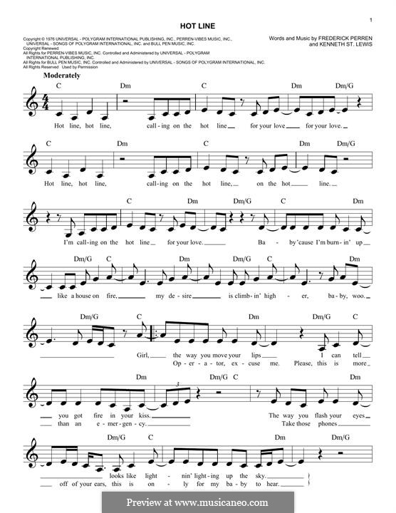Hot Line (The Sylvers): melodia by Freddie Perren, Keni St. Lewis