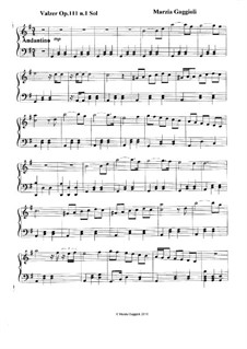 Valzers, Op.111: Valzer No.1 in Sol Maggiore by Marzia Gaggioli
