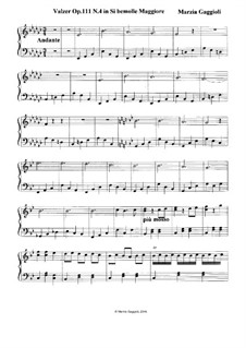 Valzers, Op.111: Valzer No.4 in Si Bemolle Maggiore by Marzia Gaggioli