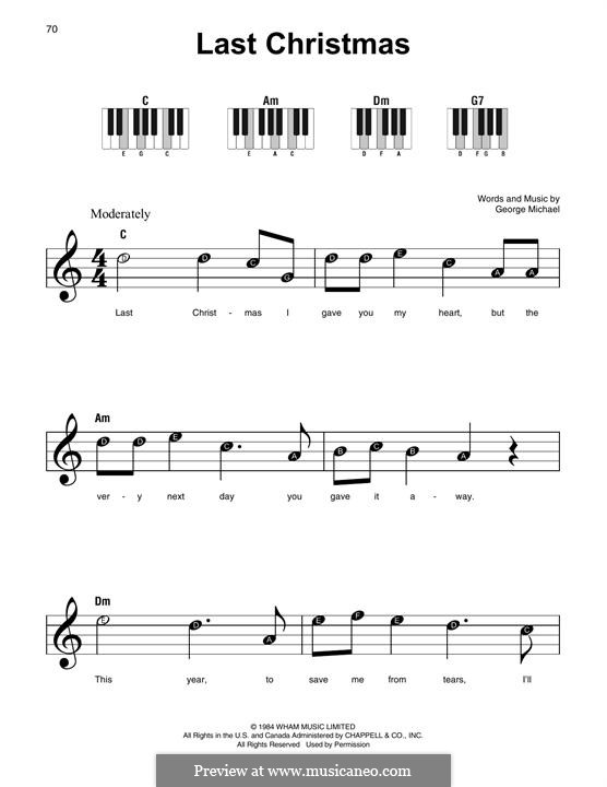 Last Christmas (Wham!): Para Piano by George Michael