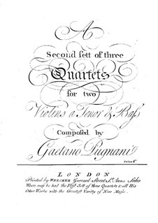 Three String Quartets: Três Quartetos de Cordas by Gaetano Pugnani