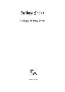 In dulci jubilo (In Sweet Rejoicing): For solo and brass band by Unknown (works before 1850)