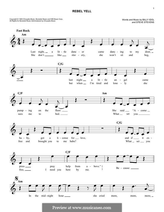 Rebel Yell: melodia by Steve Stevens