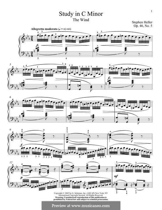 Twenty-Five Etudes, Op.47: Estudo No.20 by Stephen Heller