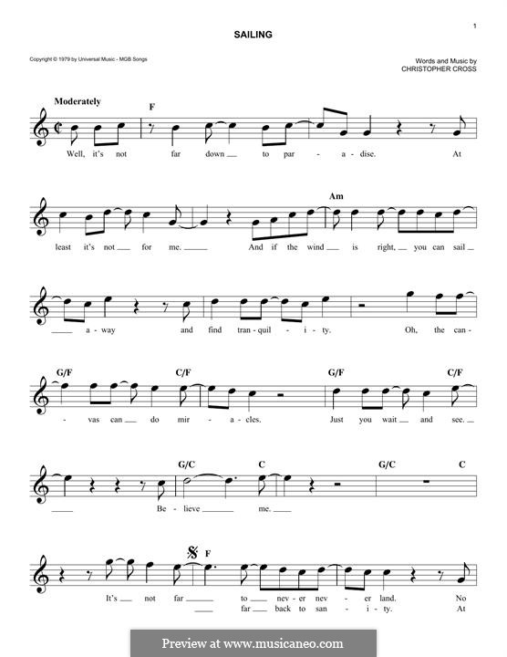 Sailing ('N Sync) por C. Cross Partituras on músicaNeo