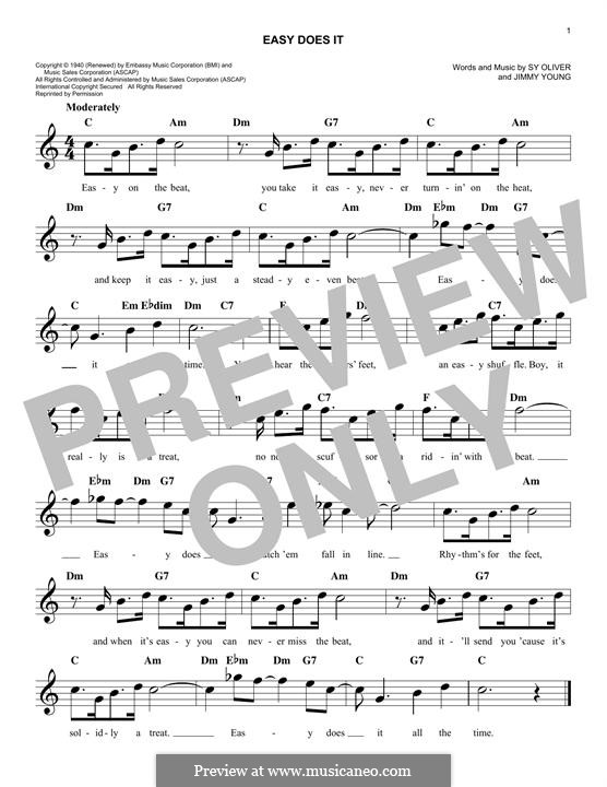 Easy Does It (Count Basie): melodia by Jimmy Young, Sy Oliver