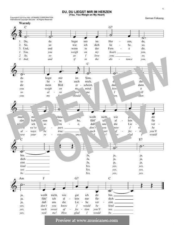 Am I Not Fondly Thine Own: melodia by folklore