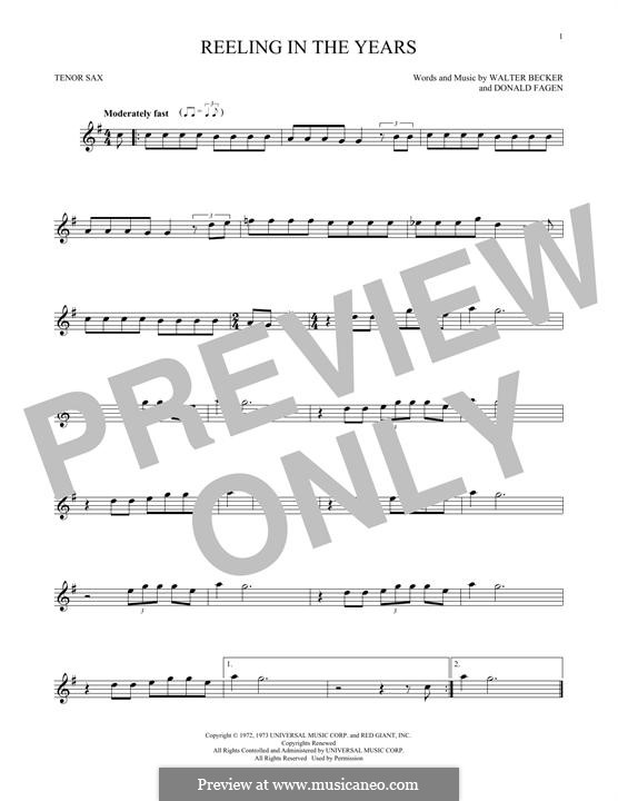 Reelin' in the Years (Steely Dan): para saxofone tenor by Donald Fagen, Walter Becker