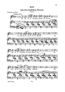 No.25 Aus den östlichen Rosen (Roses from the East): Para vocais e piano by Robert Schumann
