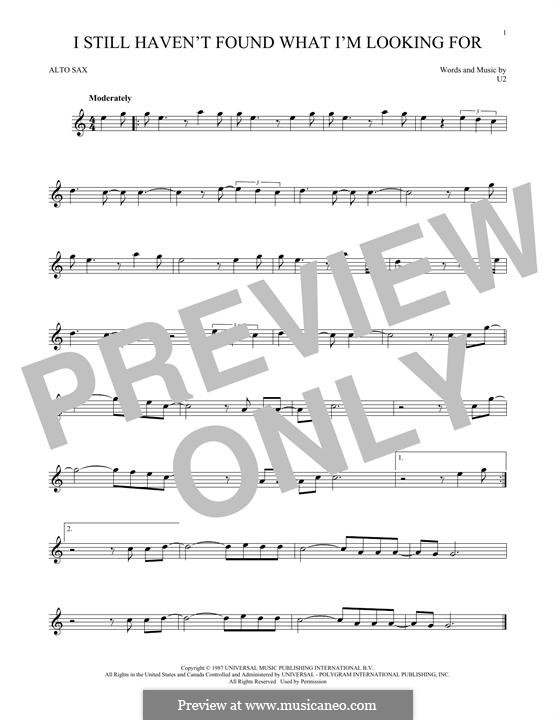 I Still Haven't Found What I'm Looking for: para Saxofone Alto by U2