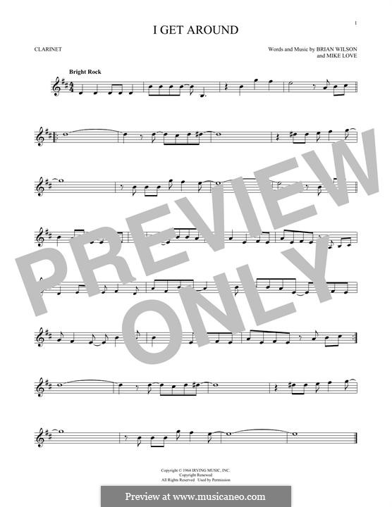 I Get Around (The Beach Boys): para clarinete by Brian Wilson, Mike Love