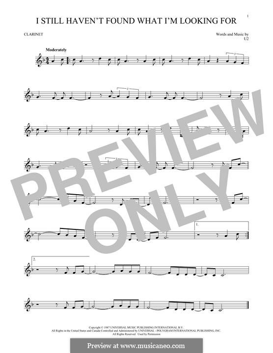 I Still Haven't Found What I'm Looking for: para clarinete by U2