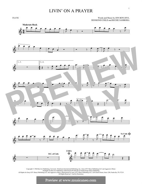 Instrumental version: para flauta by Desmond Child, Jon Bon Jovi, Richie Sambora
