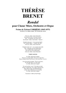 Rondel for SATB chorus, orchestra and organ: partitura by Thérèse Brenet