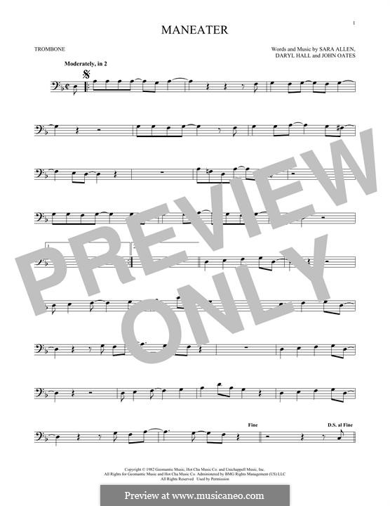 Maneater (Hall & Oates): para trombone by Daryl Hall, John Oates, Sara Allen