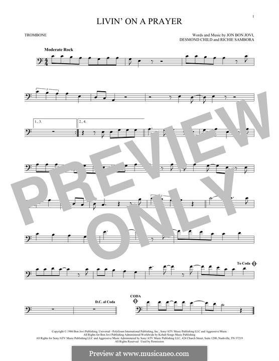 Instrumental version: para trombone by Desmond Child, Jon Bon Jovi, Richie Sambora