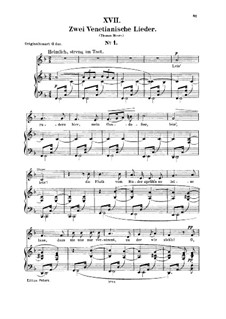No.17 Venetian Song No.1: Para vocais e piano by Robert Schumann