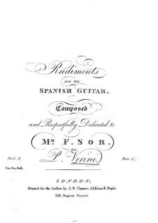 Rudiments for the Spanish Guitar: Rudiments for the Spanish Guitar by Phillipe Raphael Jean Baptiste Verini