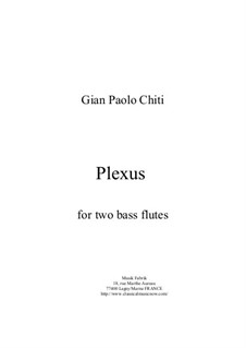 Plexus for two bass flutes: Plexus for two bass flutes by Gian Paolo Chiti