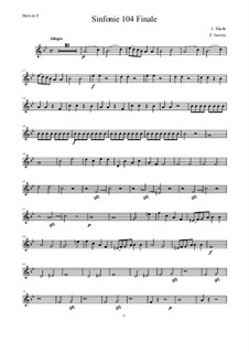 Symphony No.104 in D Major 'London', Hob.I/104: Movement IV, for wind quintet – parts by Joseph Haydn