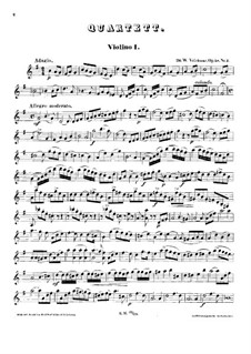 String Quartet in G Major, Op.58 No.2: violino parte I by Wilhelm Valentin Volckmar