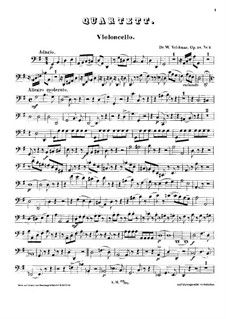 String Quartet in G Major, Op.58 No.2: parte violoncelo by Wilhelm Valentin Volckmar