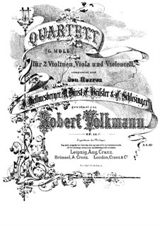 String Quartet No.2 in G Minor, Op.14: violino parte I by Robert Volkmann