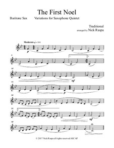 Variations: For saxophone quintet – bari sax part by folklore