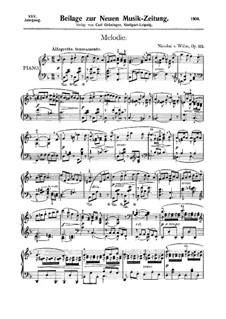 Melody for Piano, Op.113: Melody for Piano by Nicolai von Wilm