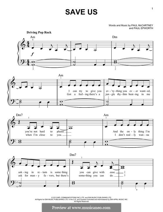 Save Us: Para Piano by Paul Epworth, Paul McCartney