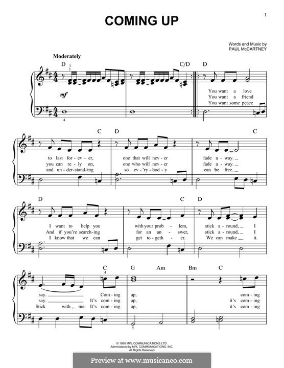 Coming Up: Para Piano by Paul McCartney