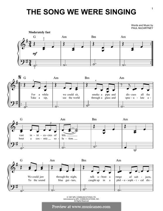 The Song We Were Singing: Para Piano by Paul McCartney