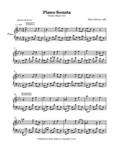 Piano Sonata (Sonata Allegro mvt): Piano Sonata (Sonata Allegro mvt) by Mark Galavan
