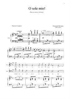 O Sole Mio: para duas vozes e piano by Eduardo di Capua
