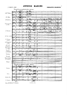 Joyeuse Marche: partitura completa by Emmanuel Chabrier