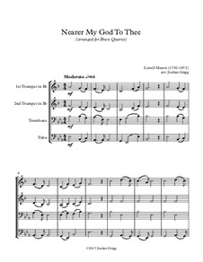 Nearer, My God, To Thee: para quarteto de bronze by Lowell Mason