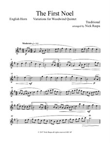 Variations: For woodwind quintet – english horn part by folklore