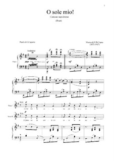 O Sole Mio: para duas vozes e piano by Eduardo di Capua