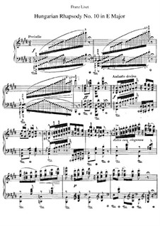 No.10 in E Major, S.244: Para Piano by Franz Liszt