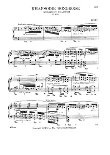 No.13 in A Minor, S.244: Para Piano by Franz Liszt